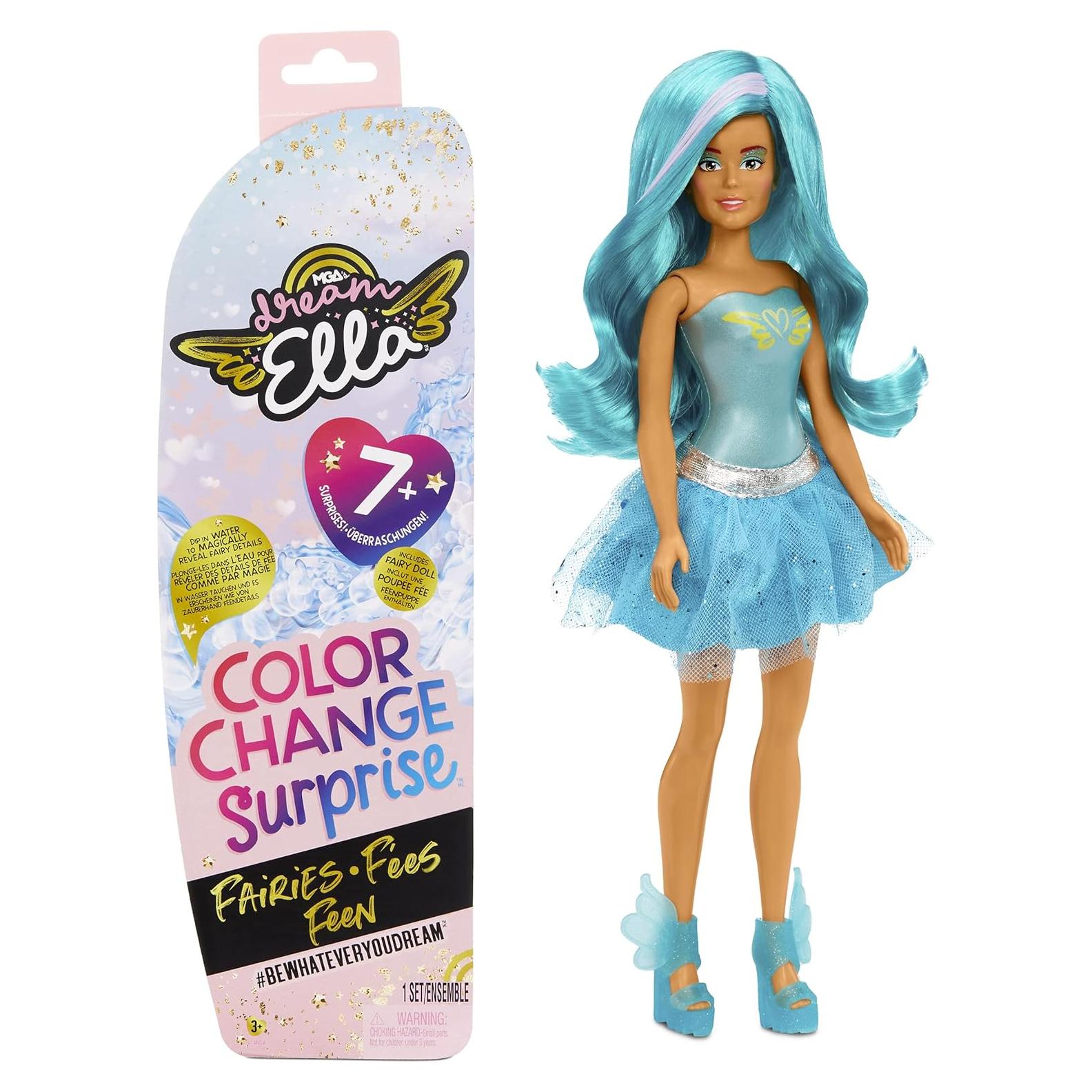 Muñeca Dream Ella MGA Cambio de Color Hada Verde 29.2 cm