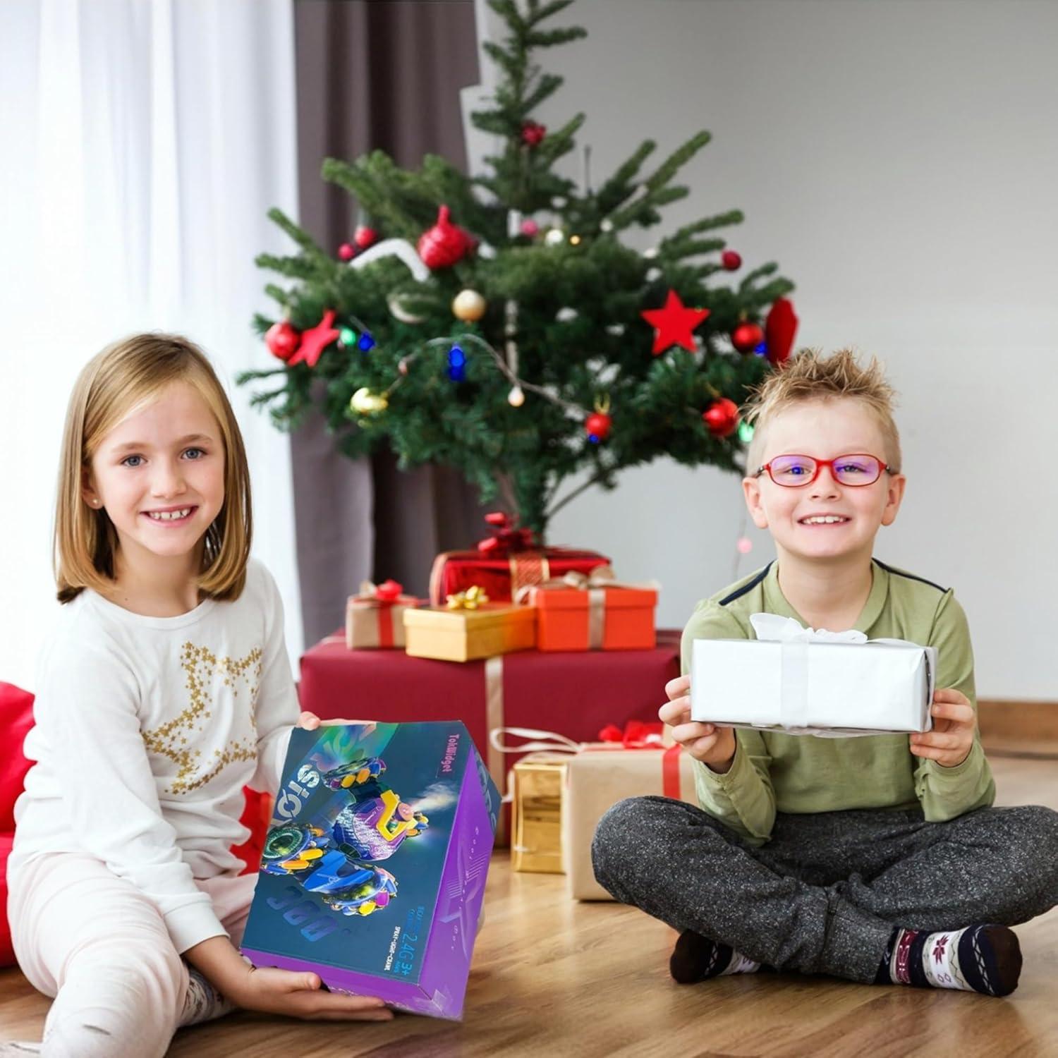 Coche de Control Remoto Rosa Tokwidget 4WD Acrobacias 360°