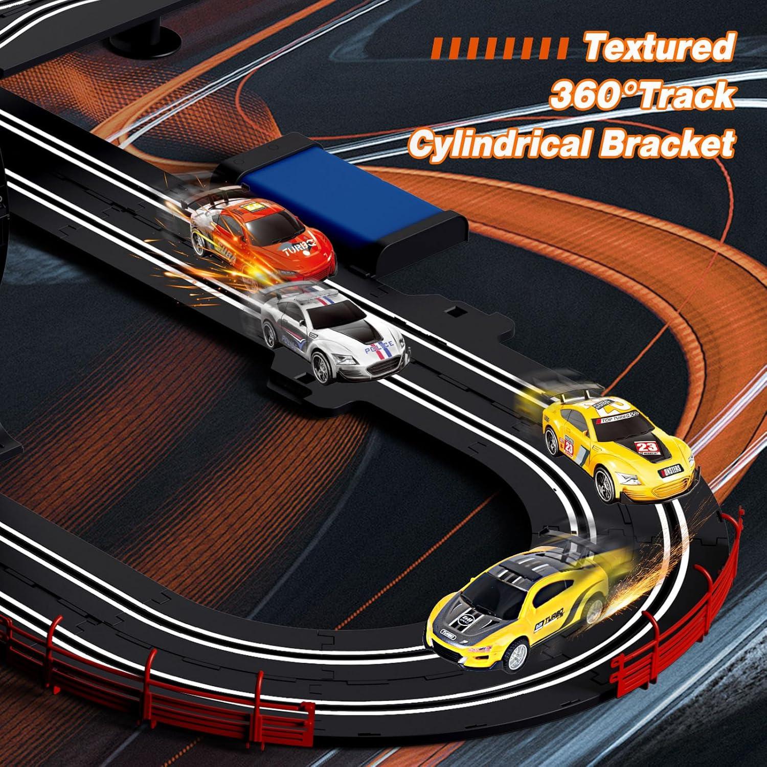 Pista de Carreras Eléctrica GY 8.53m con 4 Coches LED 1:43