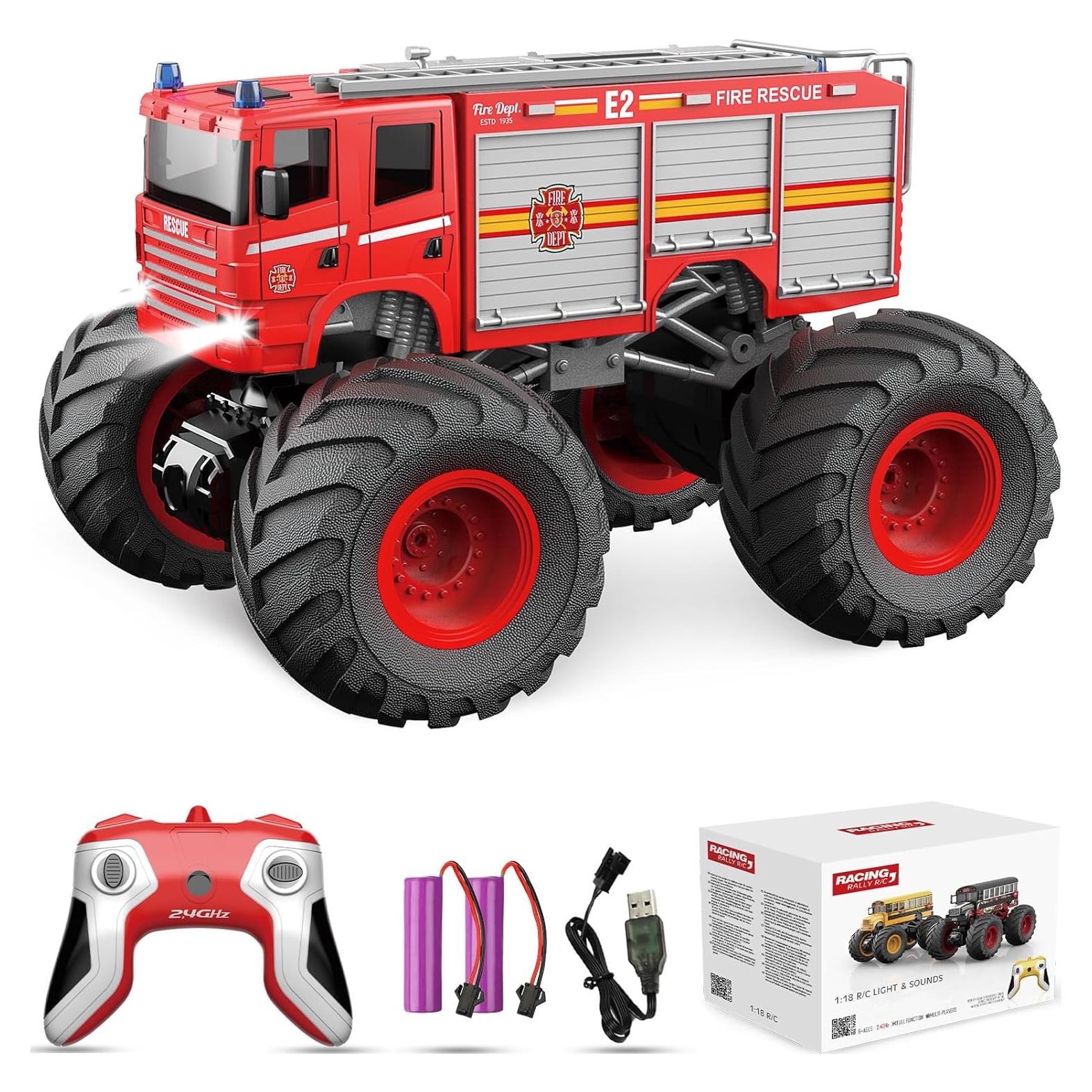 Coche de Control Remoto Desdoni Camión de Bomberos RC 1:18