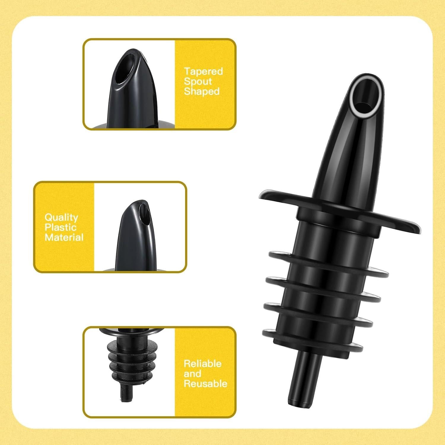 Baderke 6 Botellas de Vidrio 0.74L con Vertedor y Tapas