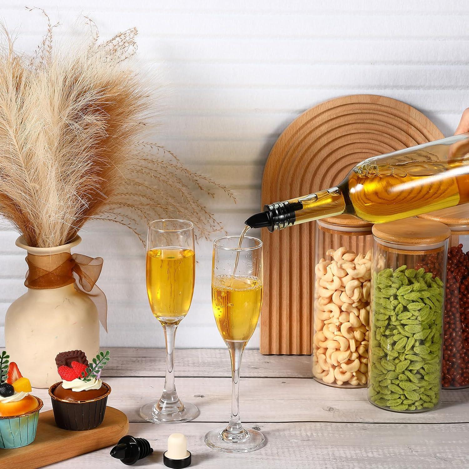 Baderke 6 Botellas de Vidrio 0.74L con Vertedor y Tapas