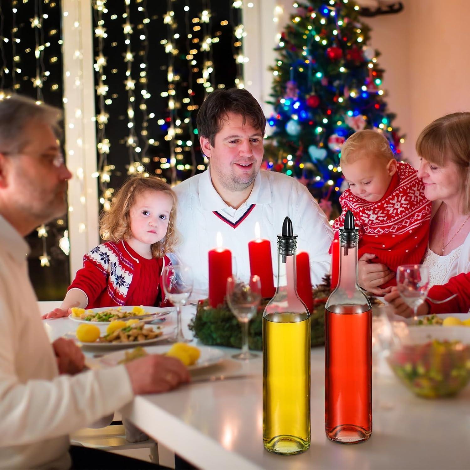 Baderke 6 Botellas de Vidrio 0.74L con Vertedor y Tapas