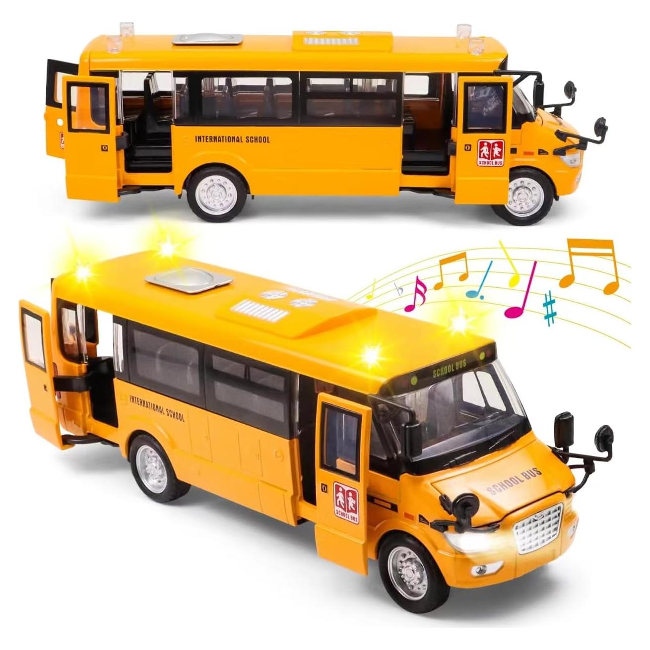 Autobús Escolar de Juguete Ming You 23.62 cm con Sonido y Luz