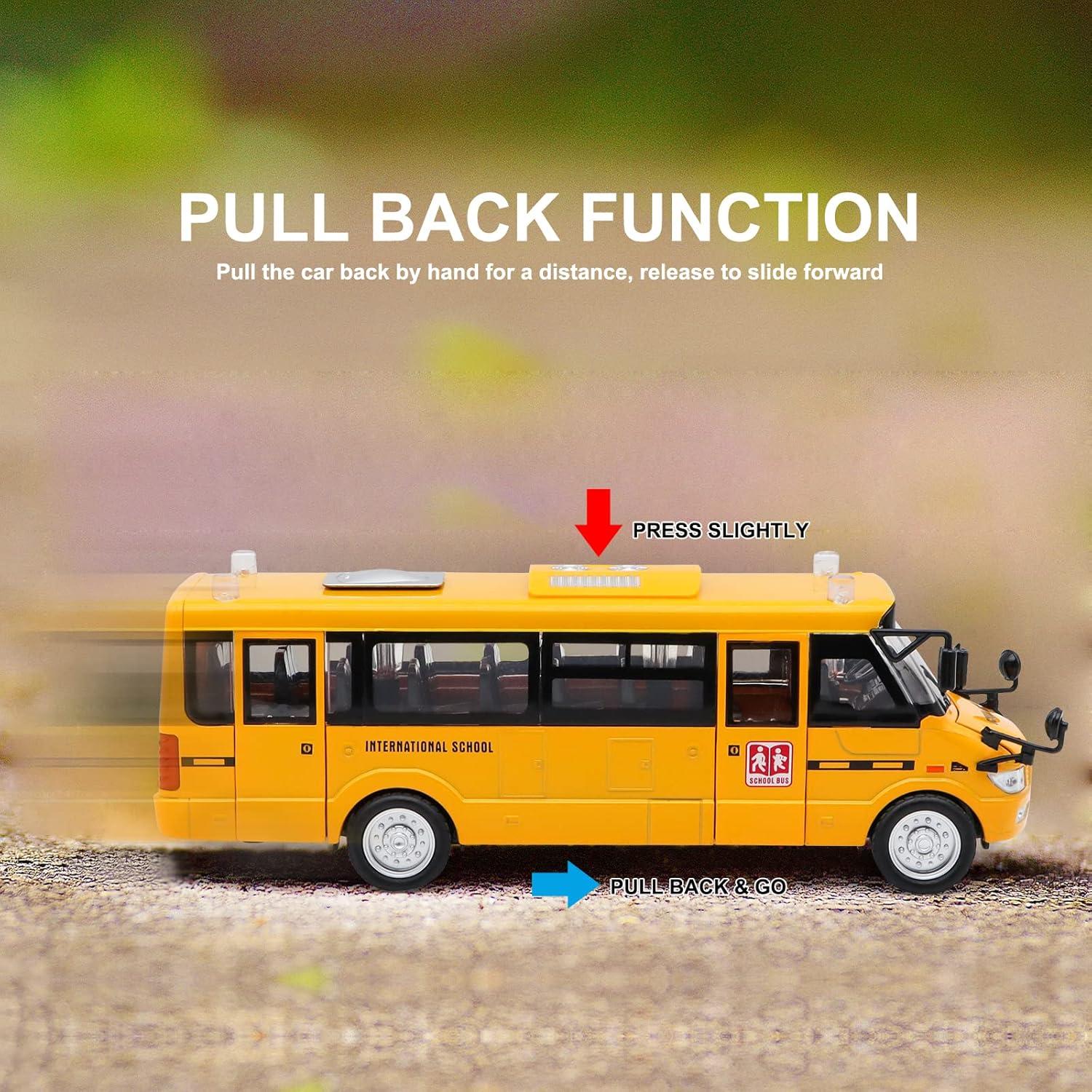 Autobús Escolar de Juguete Ming You 23.62 cm con Sonido y Luz