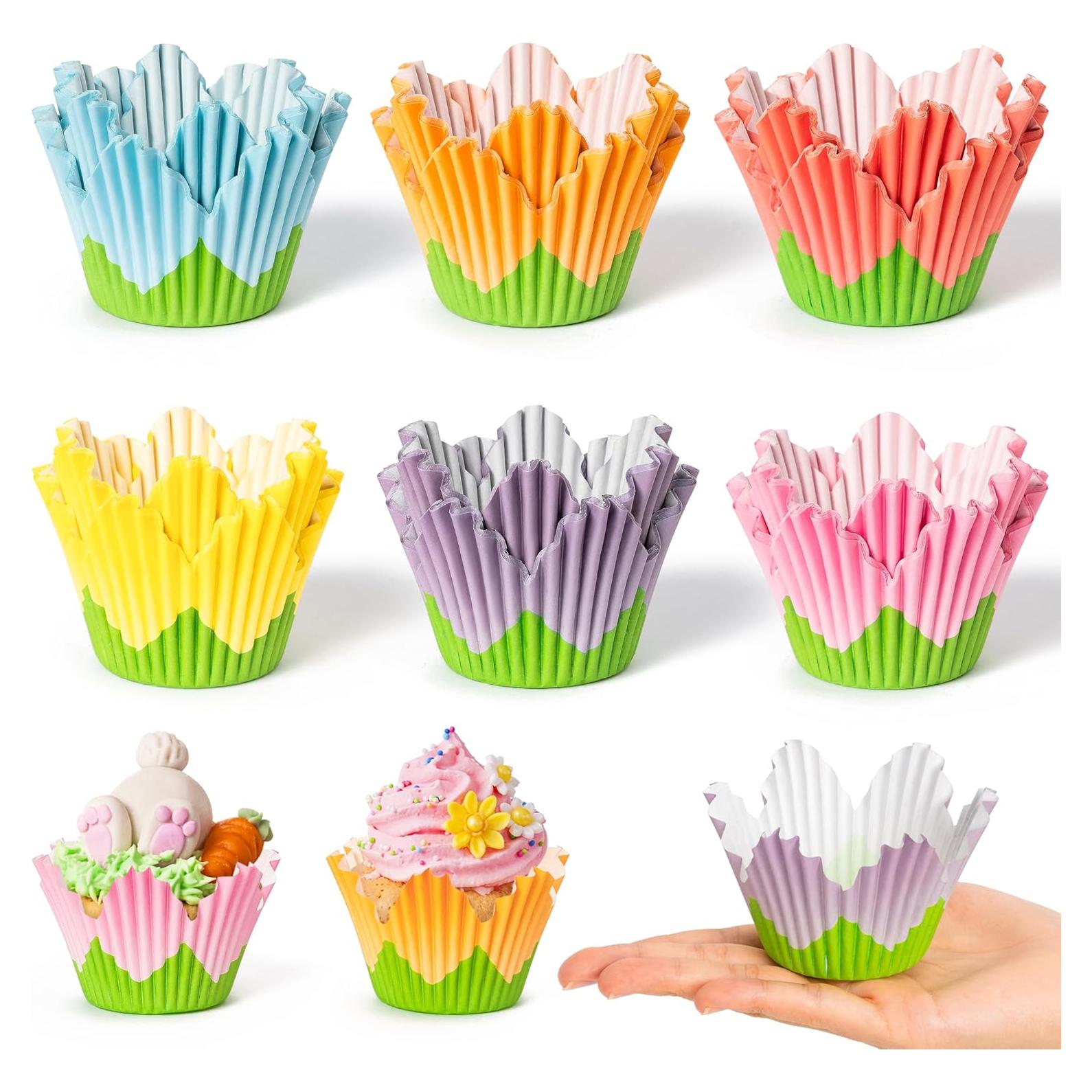 Forros para Cupcake COcnny - 300 Piezas en 6 Estilos Florales