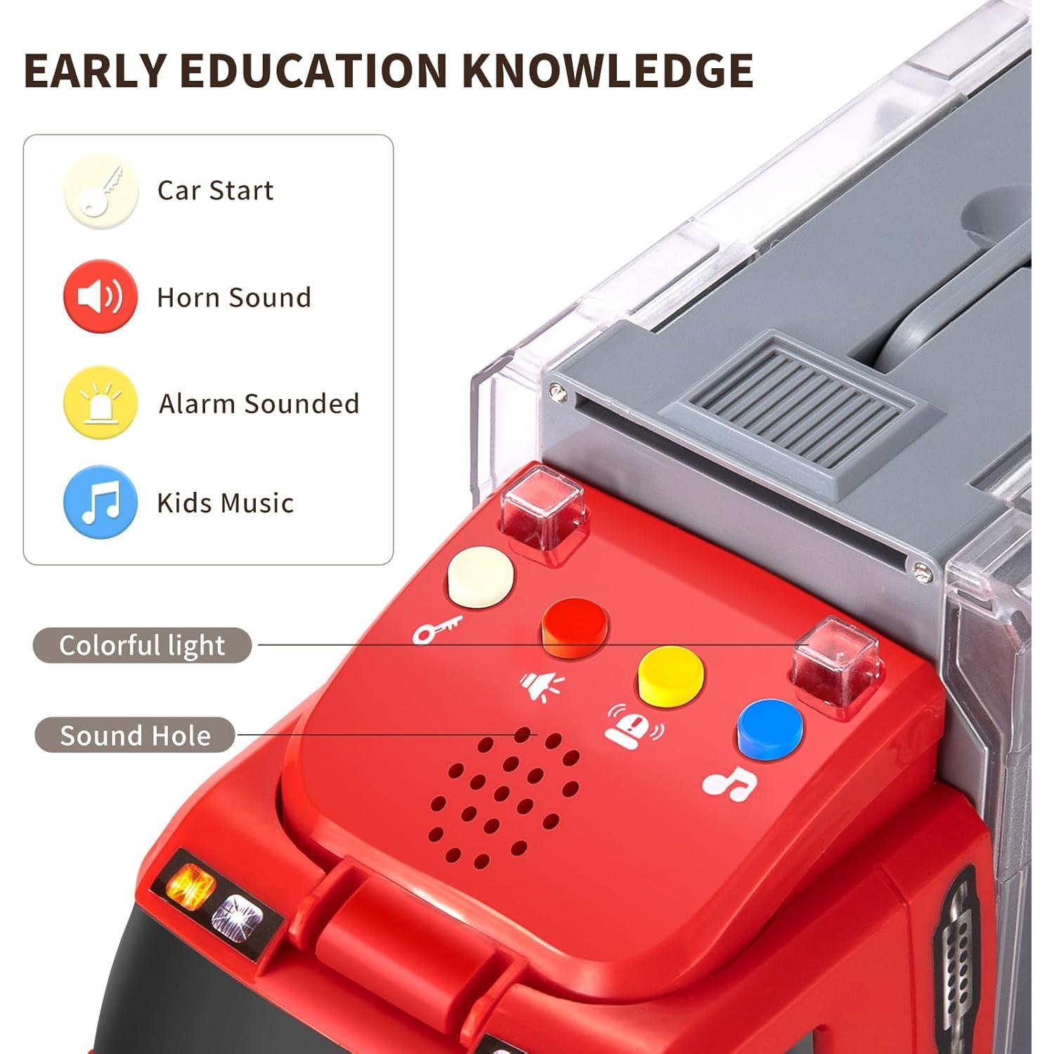 Set de Juguetes de Camión de Bomberos TEMI con Alfombrilla 80x70cm