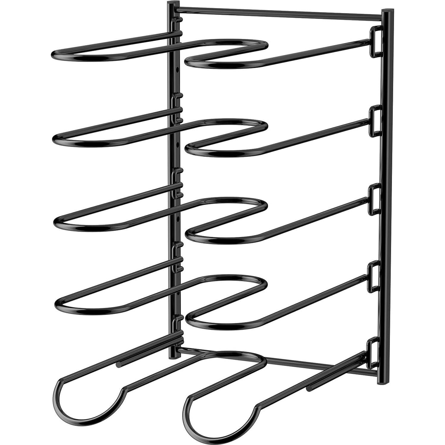 Organizador de Ollas y Sartenes JAQ Negro, Altura Ajustable 33.5 cm