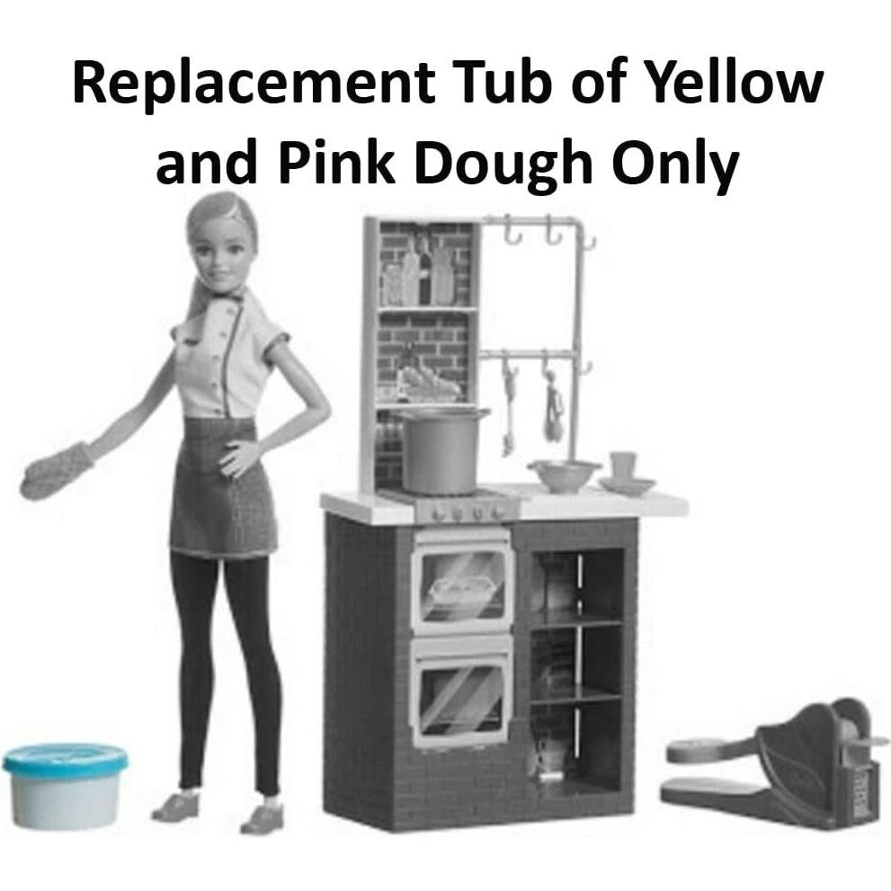 Tubo de Repuesto de Masa Amarilla y Rosa Barbie Chef DMC31/DMC36