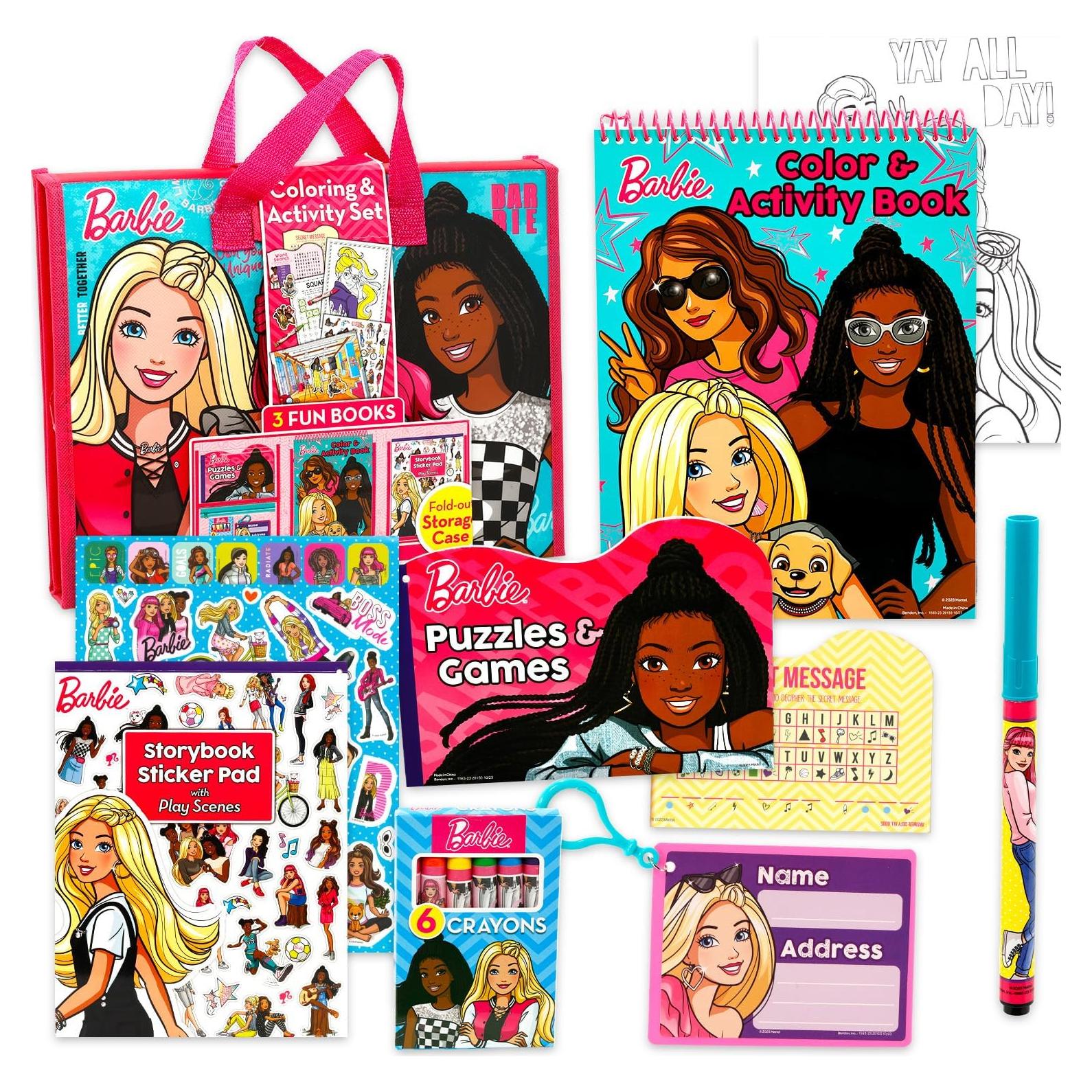 Conjunto de Actividades Barbie - Kit de Manualidades y Colorear