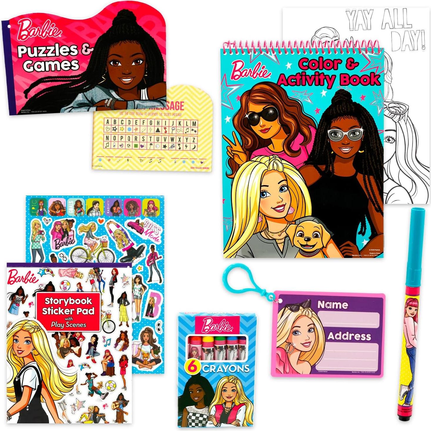 Conjunto de Actividades Barbie - Kit de Manualidades y Colorear