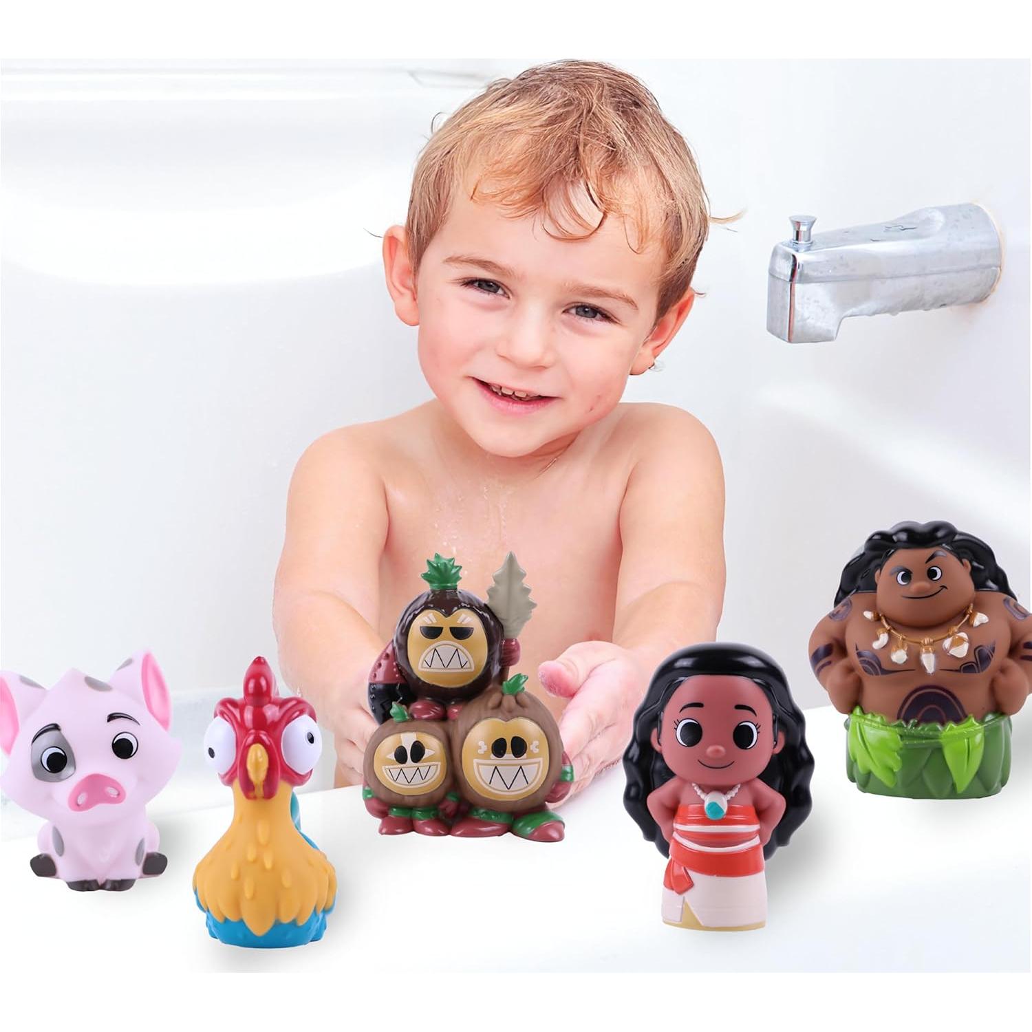Set de Juguetes de Baño Disney Moana - 6 Piezas con Cubo