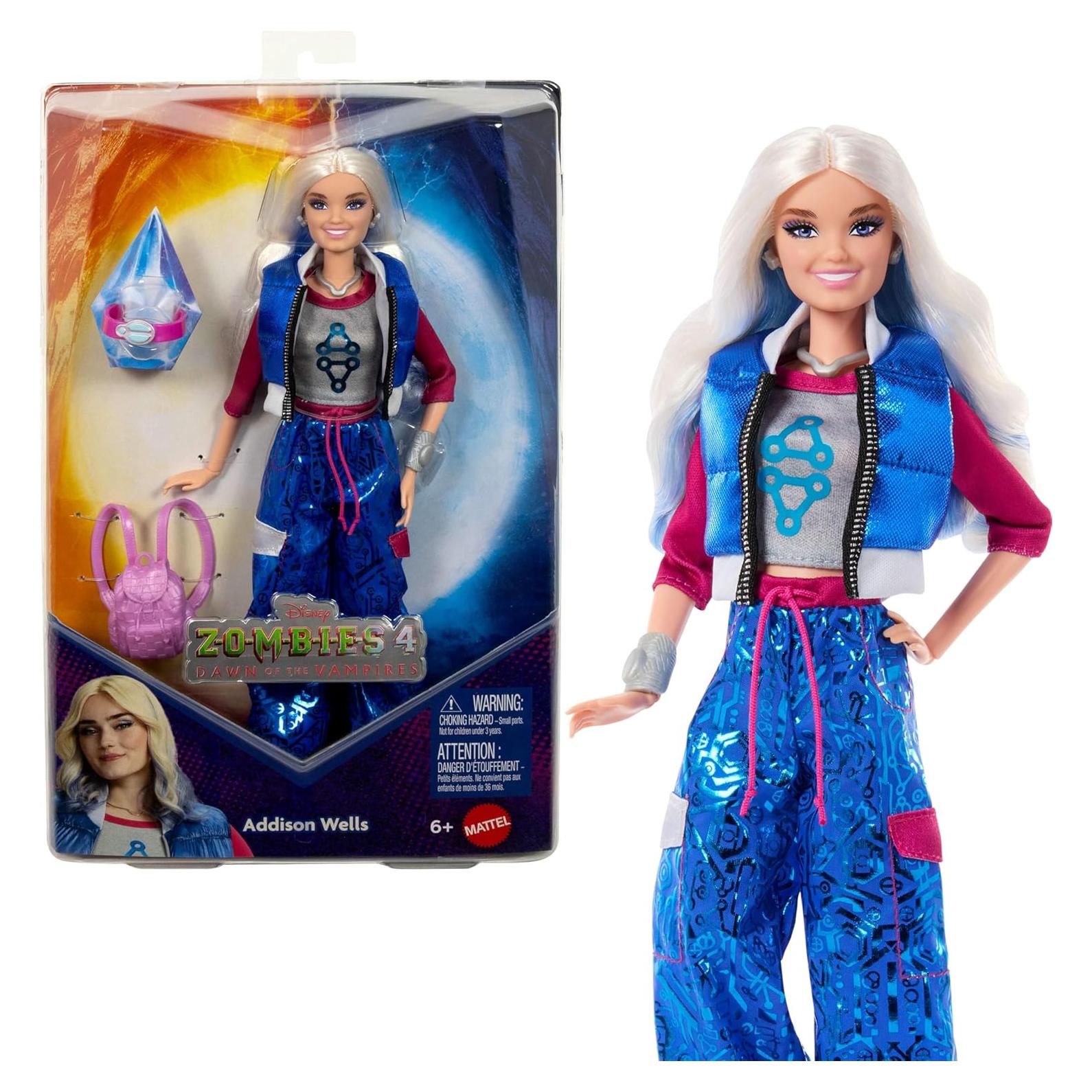 Muñeca Addison Wells Mattel Disney Zombies 4 15 cm 6 años+