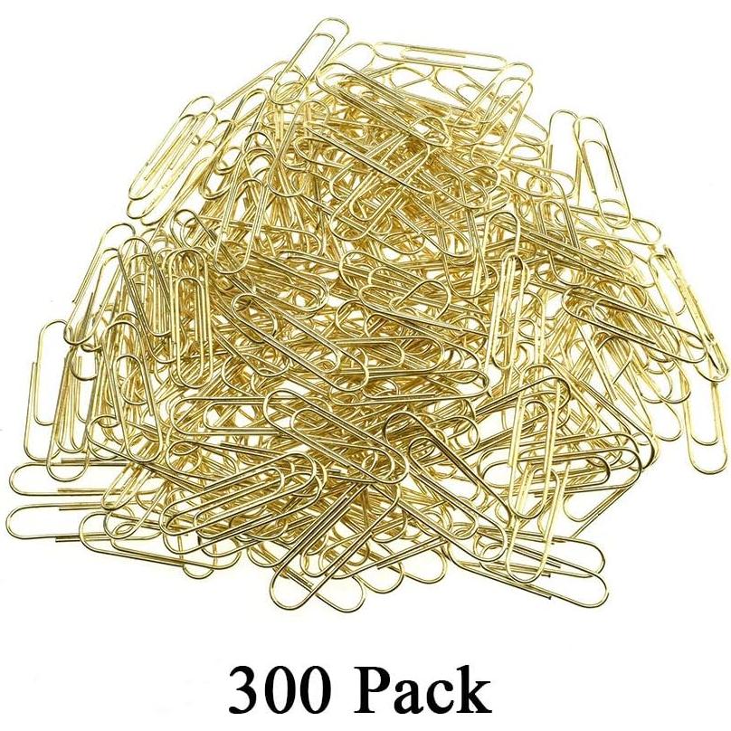 Clips de Papel Pesados HAHIYO 28 mm Oro Rosa 300 Piezas