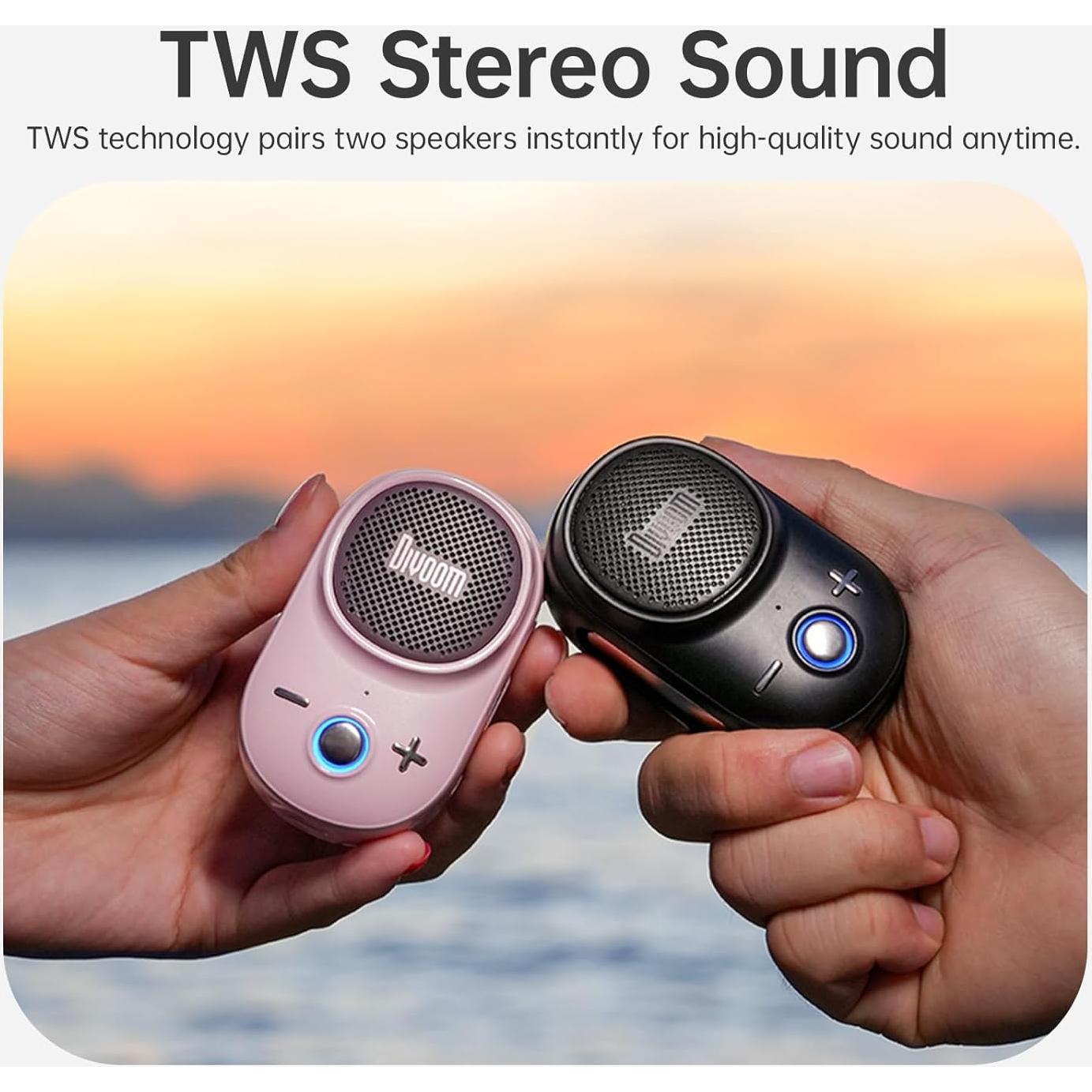 Divoom Itour-S Altavoz Bluetooth Mini Impermeable 10h