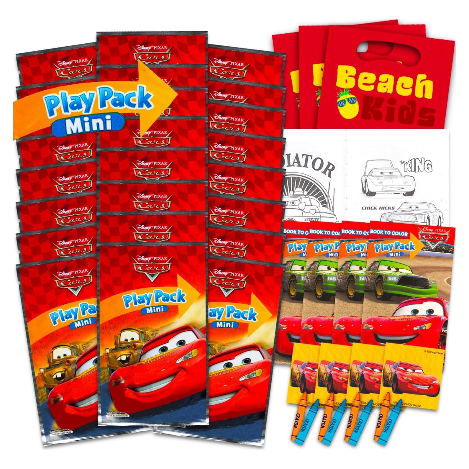 Conjunto de Fiesta Disney Cars - 24 Mini Autos y Suministros