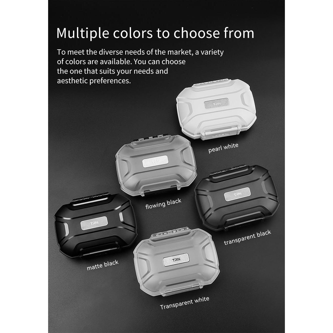 Funda de Cuero PU TRN MAG+ para Auriculares HiFi - Negro Transparente