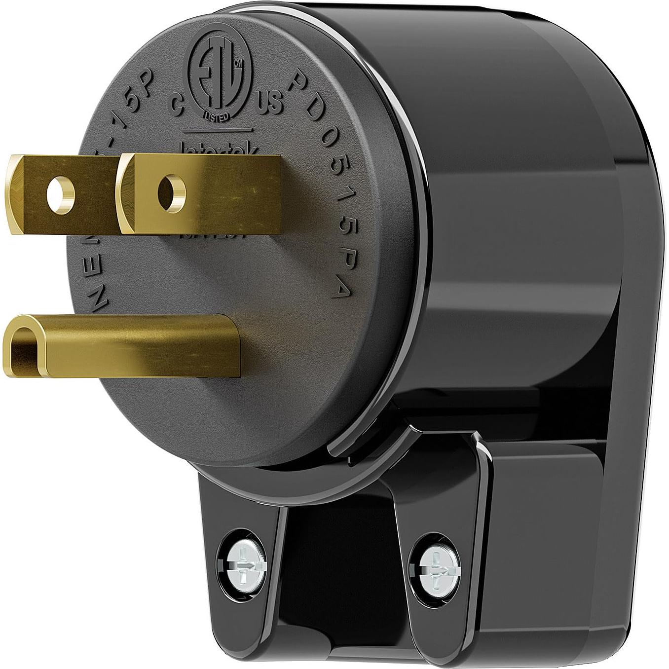 Enchufe en Ángulo Recto Nema 5-15P PluGrand 15A 125V Negro