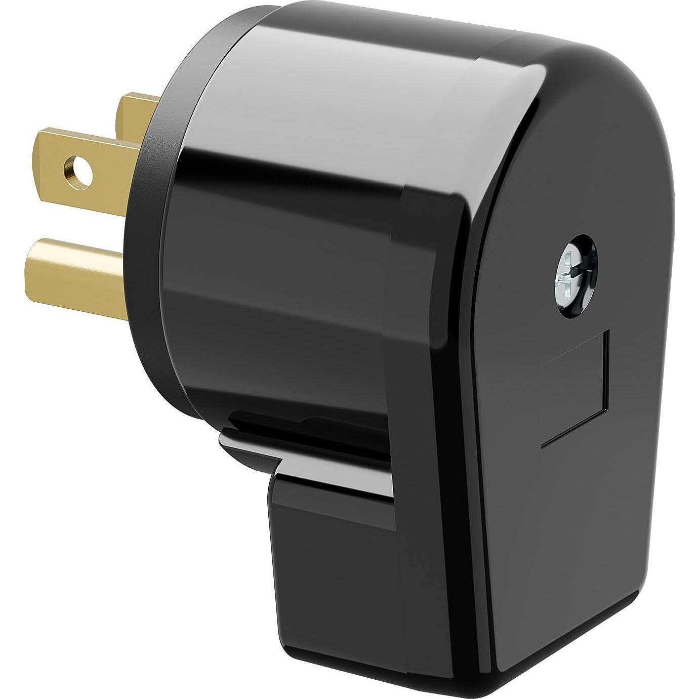 Enchufe en Ángulo Recto Nema 5-15P PluGrand 15A 125V Negro