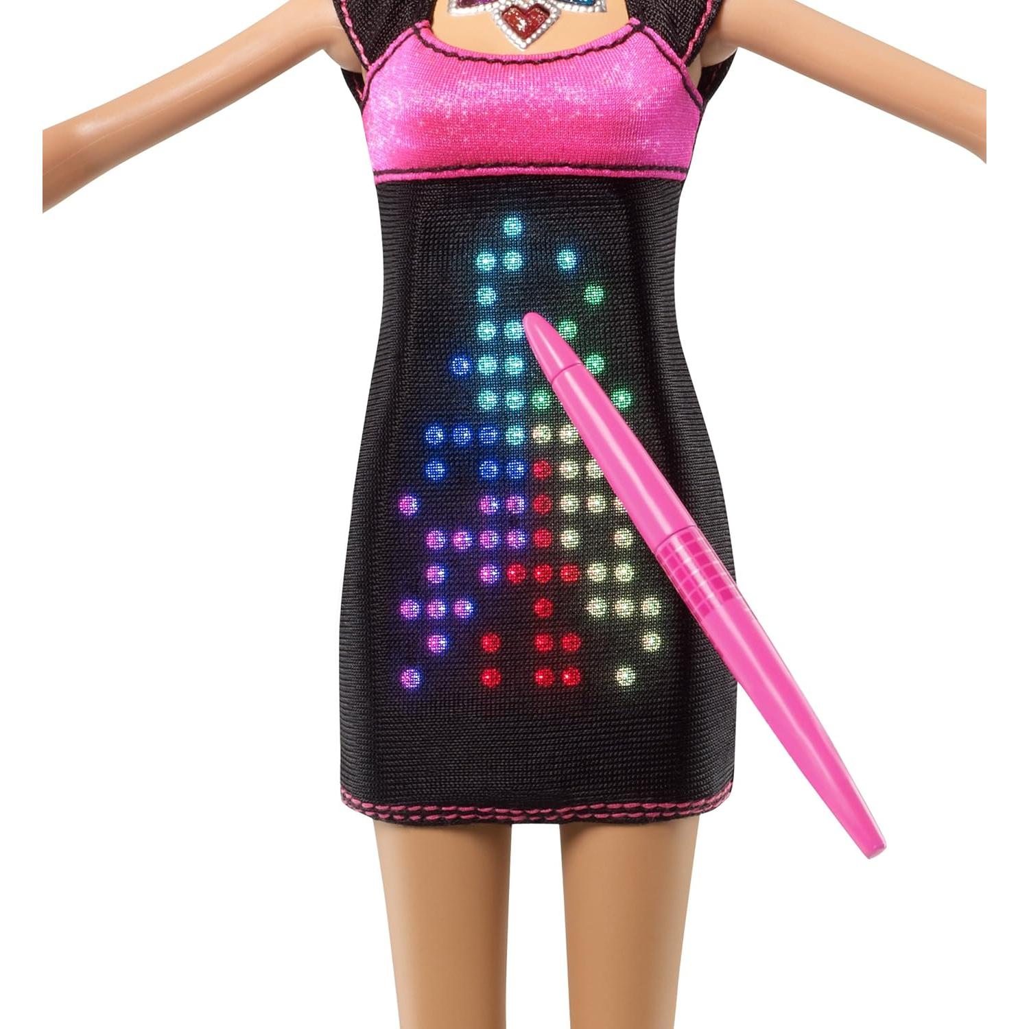 Muñeca Barbie Vestido Digital Interactivo LED 430g
