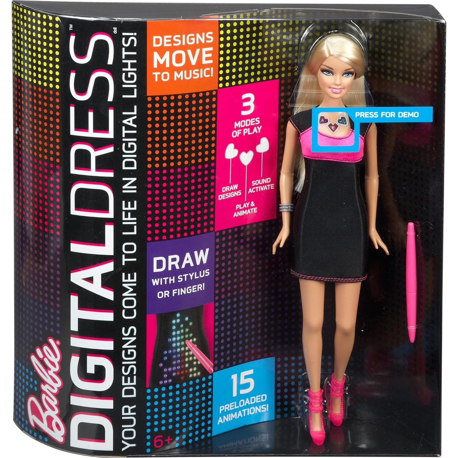 Muñeca Barbie Vestido Digital Interactivo LED 430g