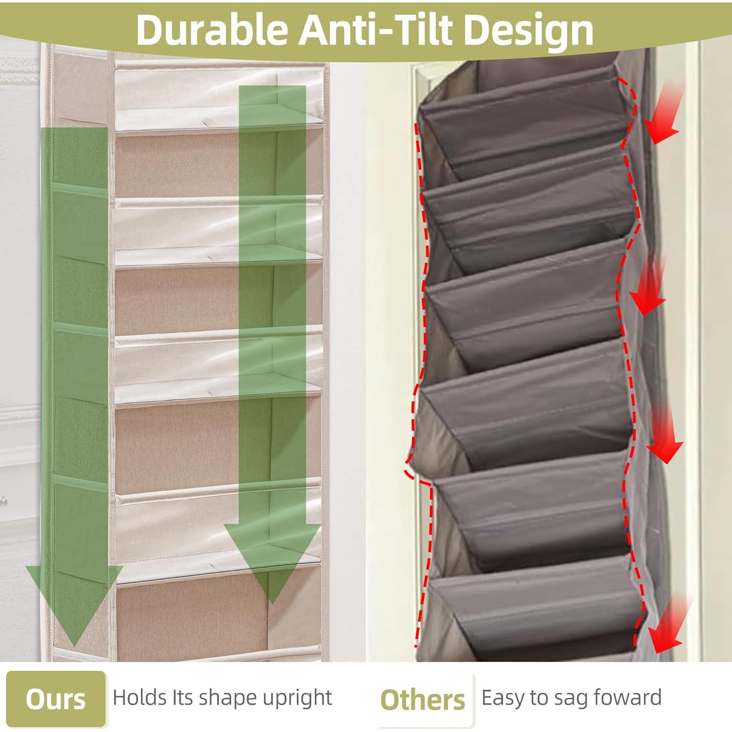 Organizador de Puerta Beige STORAGEIDEAS con 6 Bolsillos Grandes