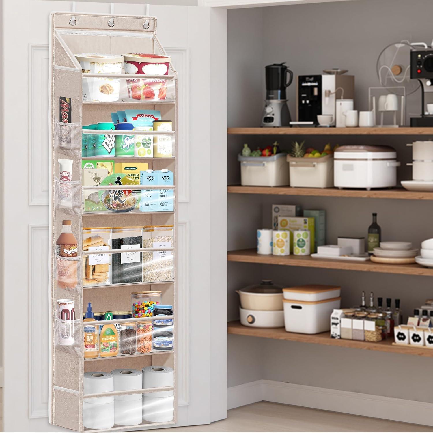 Organizador de Puerta Beige STORAGEIDEAS con 6 Bolsillos Grandes