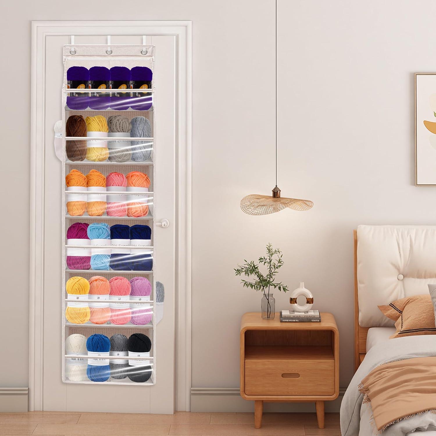 Organizador de Puerta Beige STORAGEIDEAS con 6 Bolsillos Grandes