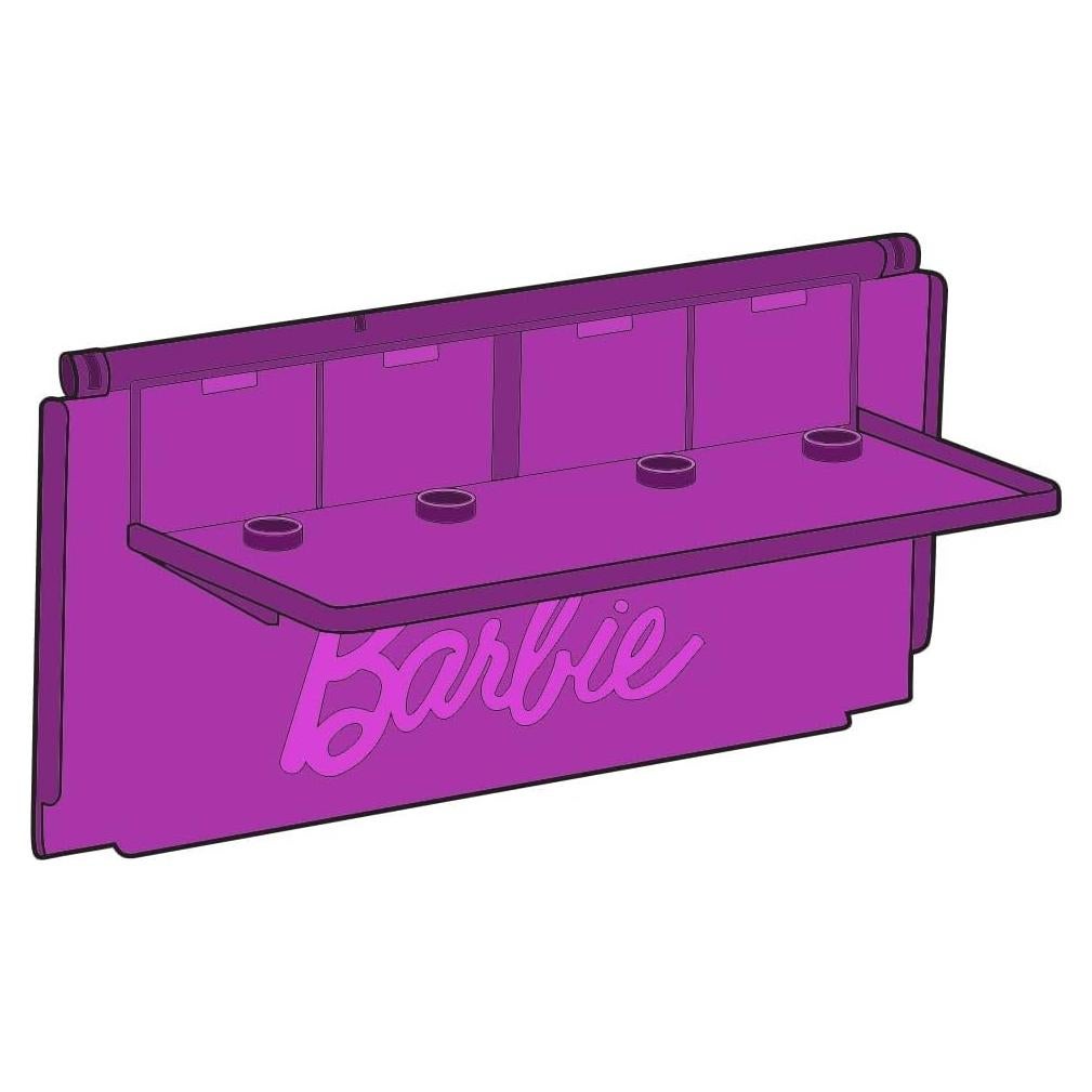 Mesa Bar Morado Adicional Barbie GMW07 para Camión de Comida