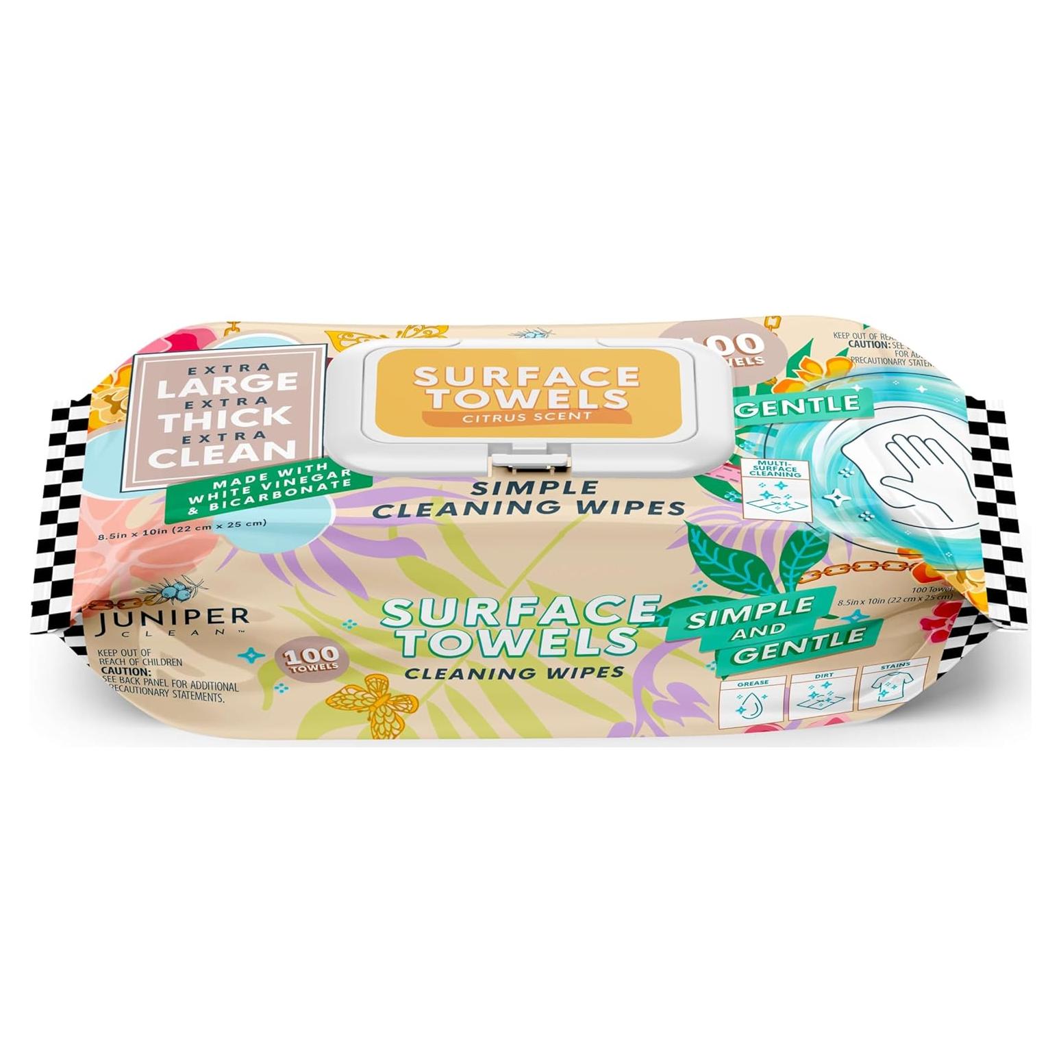 Toallitas de limpieza multiusos Juniper Clean 100 unidades cítricos