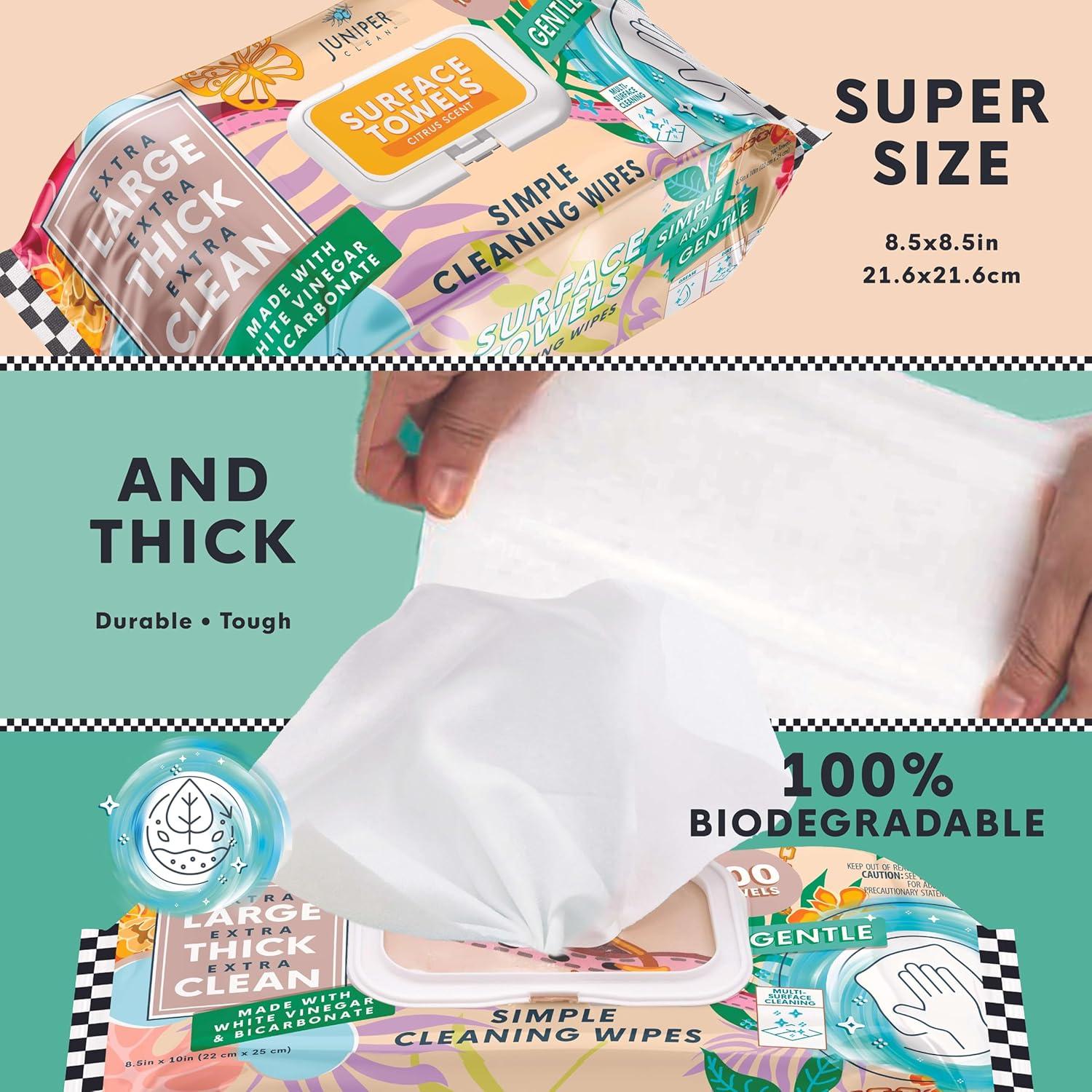 Toallitas de limpieza multiusos Juniper Clean 100 unidades cítricos