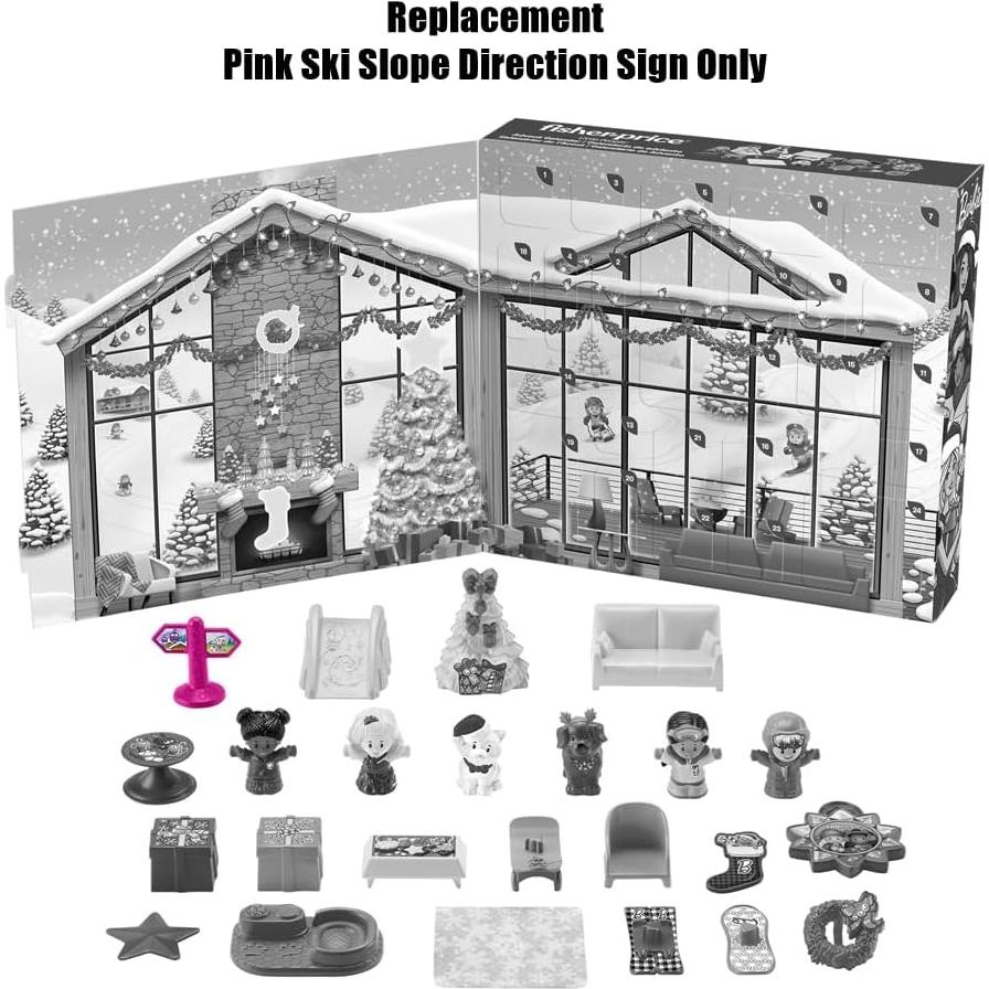 Parte de Reemplazo Fisher-Price Little People HMK85 - Señal Esquí Rosa