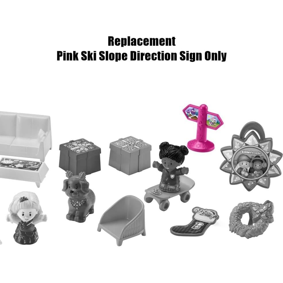 Parte de Reemplazo Fisher-Price Little People HMK85 - Señal Esquí Rosa