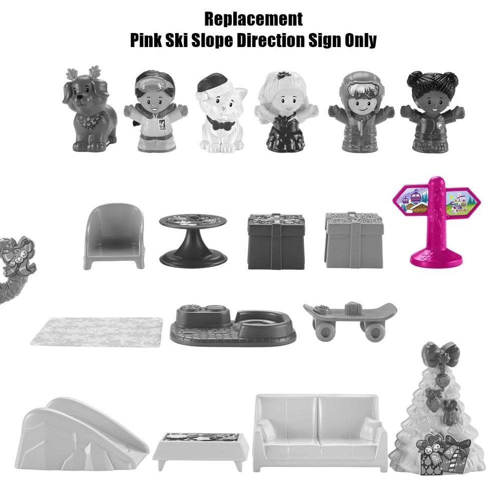 Parte de Reemplazo Fisher-Price Little People HMK85 - Señal Esquí Rosa