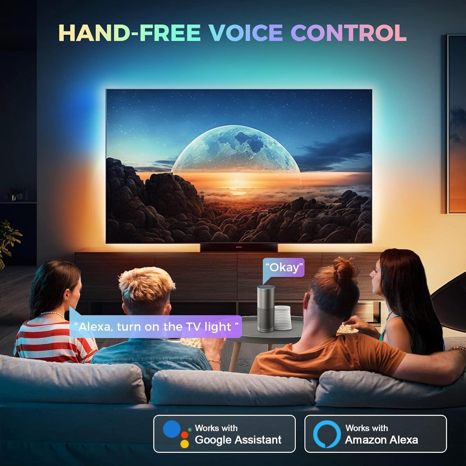 Tira de Luz LED MG 3.81m para TV 55-65" HDMI Sincronización