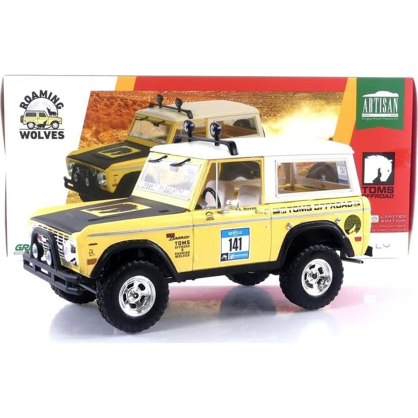Coche Diecast 1969 Ford Bronco #141 Greenlight 1/18 Amarillo