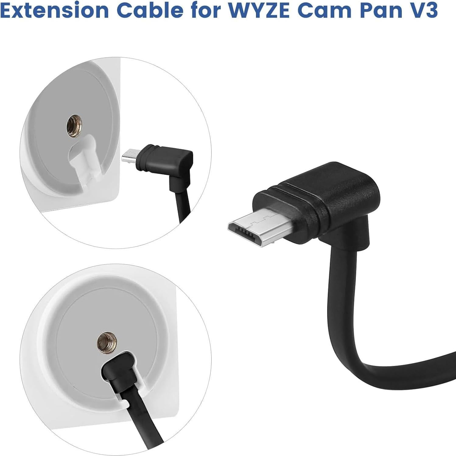 Paquete de 2 cables de 9 m para cámara WYZE Cam Pan V3