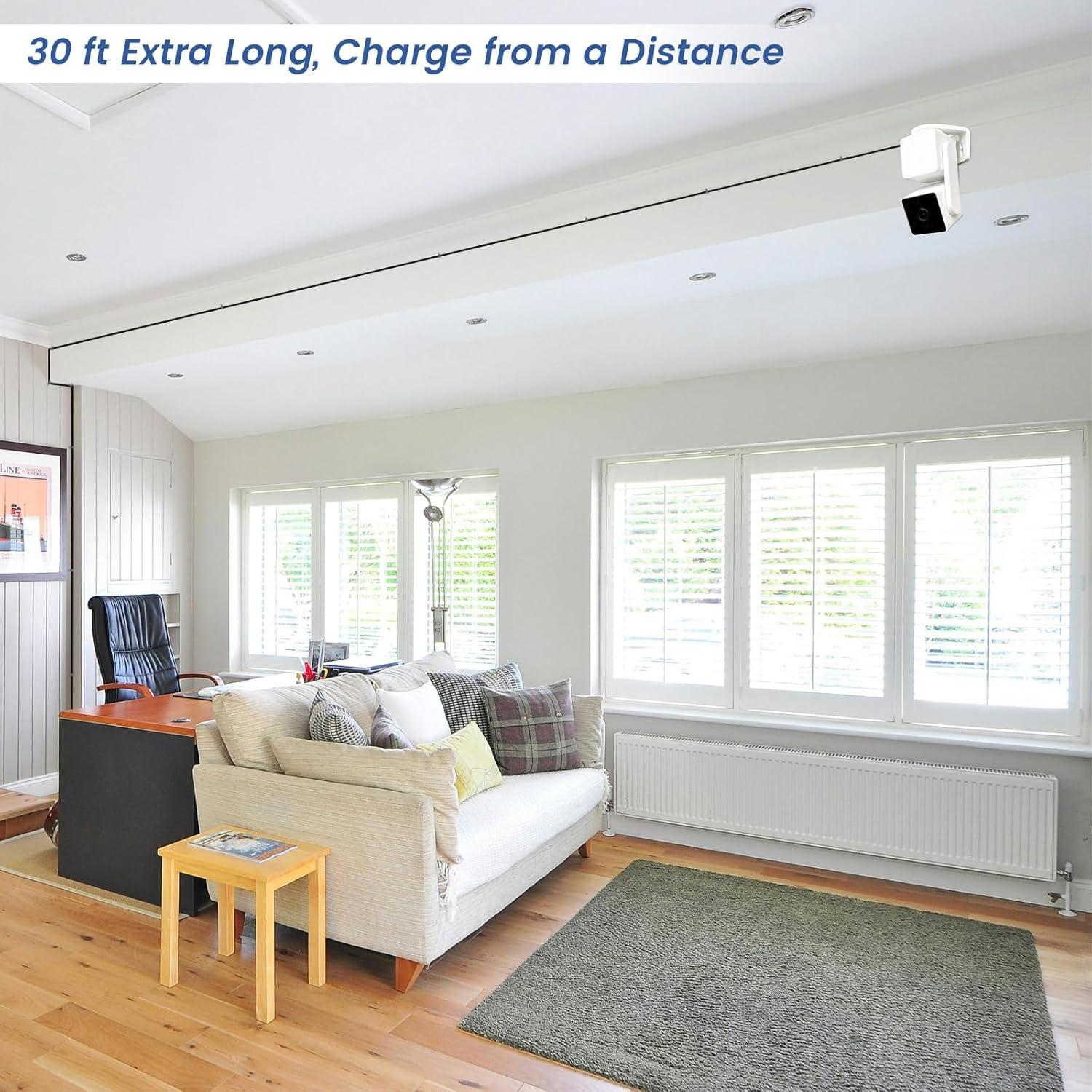 Paquete de 2 cables de 9 m para cámara WYZE Cam Pan V3