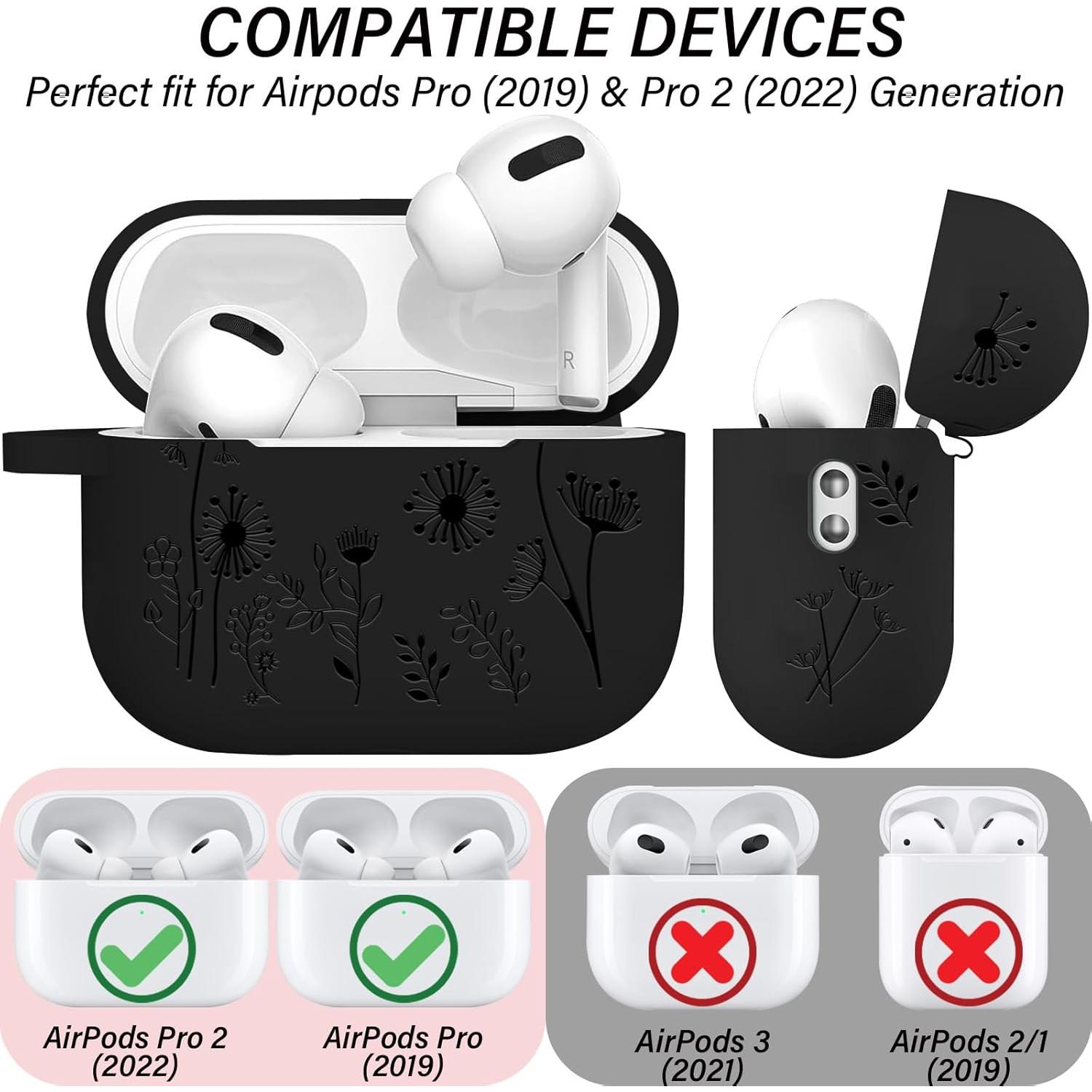 Funda de Silicona AIIEKZ para AirPods Pro 2 con Llavero