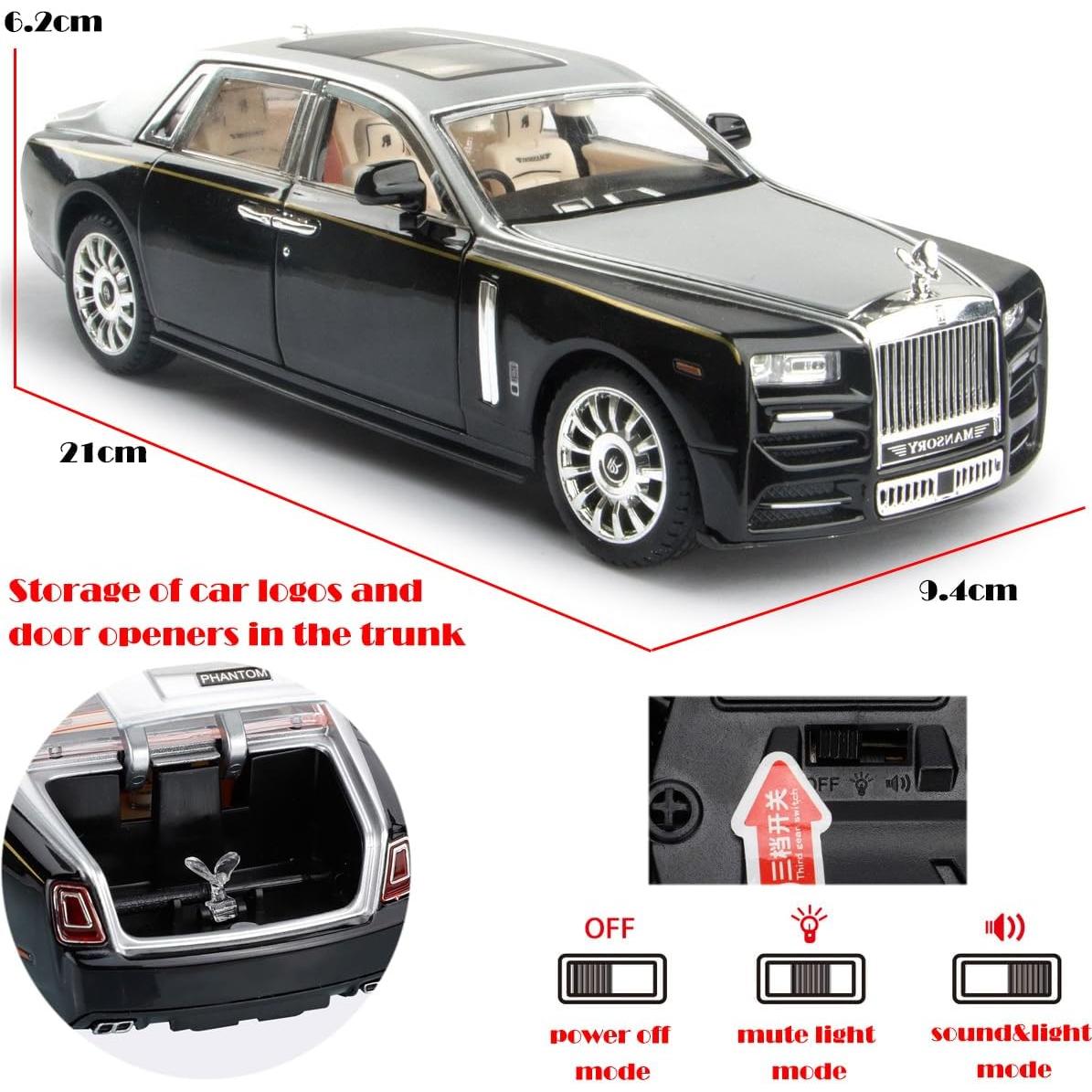 Coche de Juguete Rolls-Royce Phantom 1:24 con Luz y Sonido