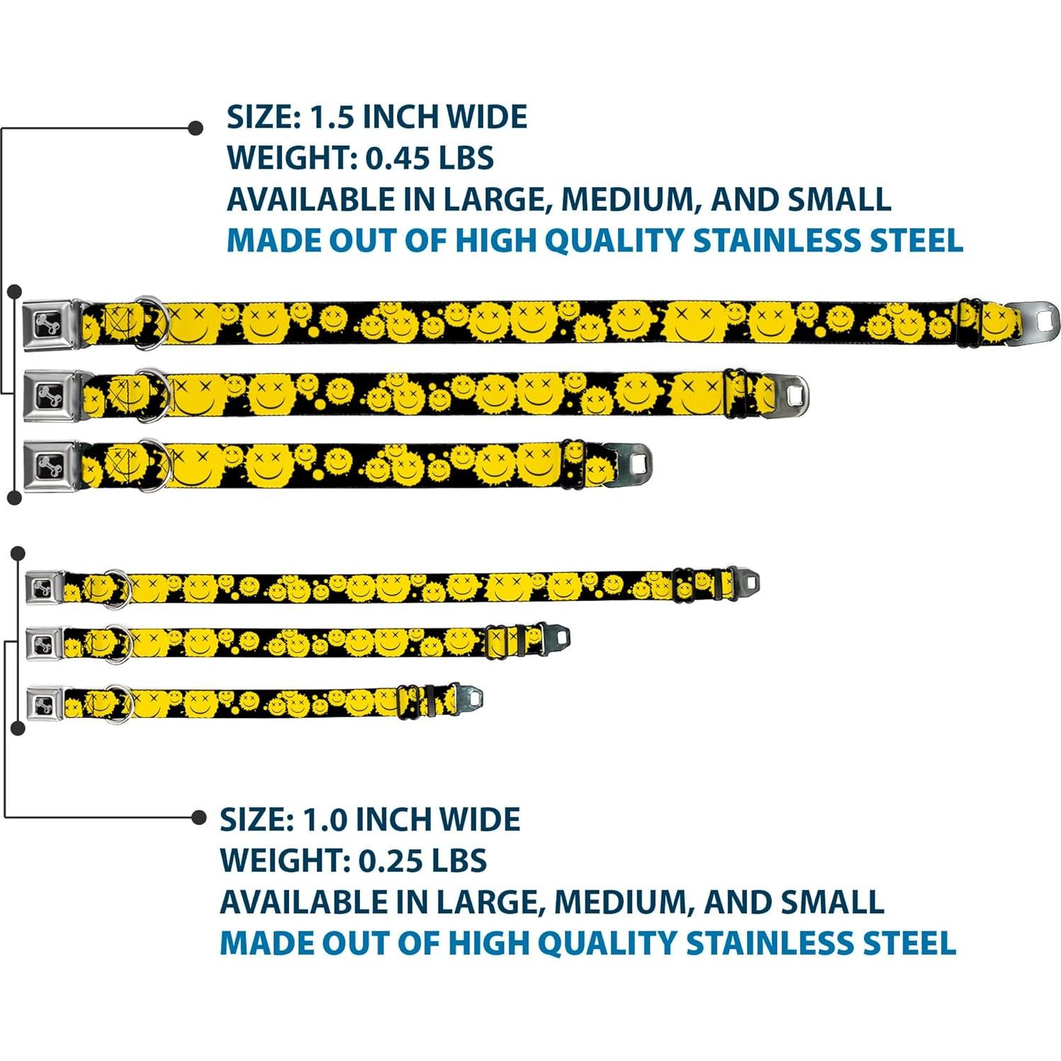 Collar para Perros Buckle-Down 24.1-33 cm con Hebilla de Seguridad