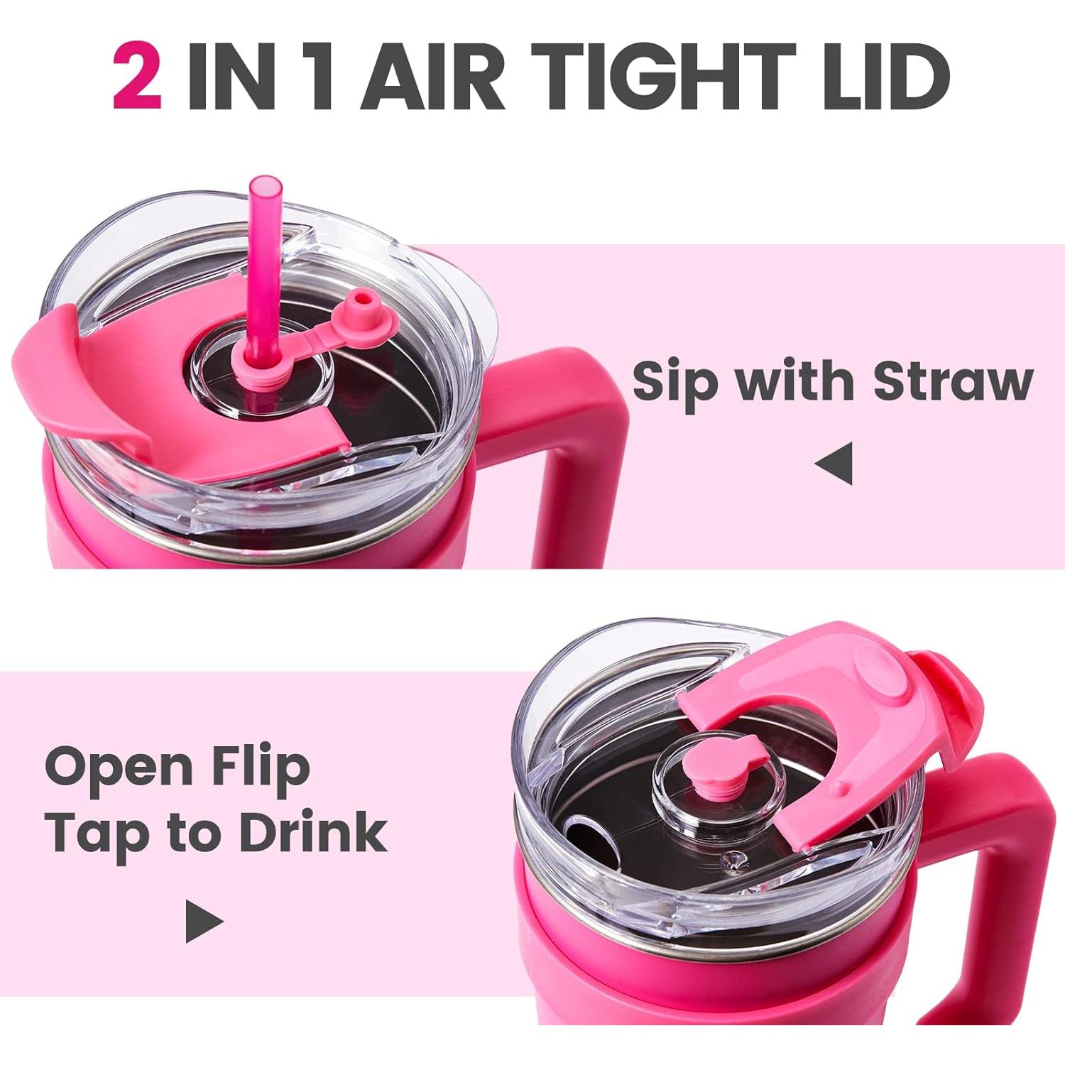 Taza de Acero Inoxidable MINISO Barbie 1600 mL Rosa