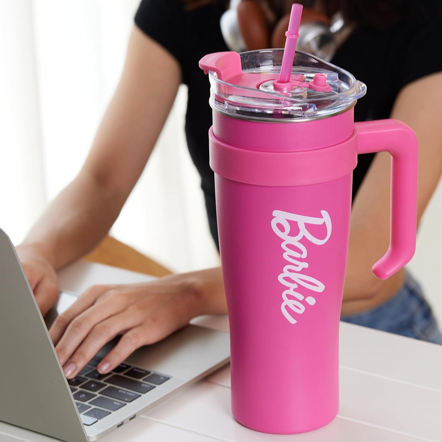 Taza de Acero Inoxidable MINISO Barbie 1600 mL Rosa