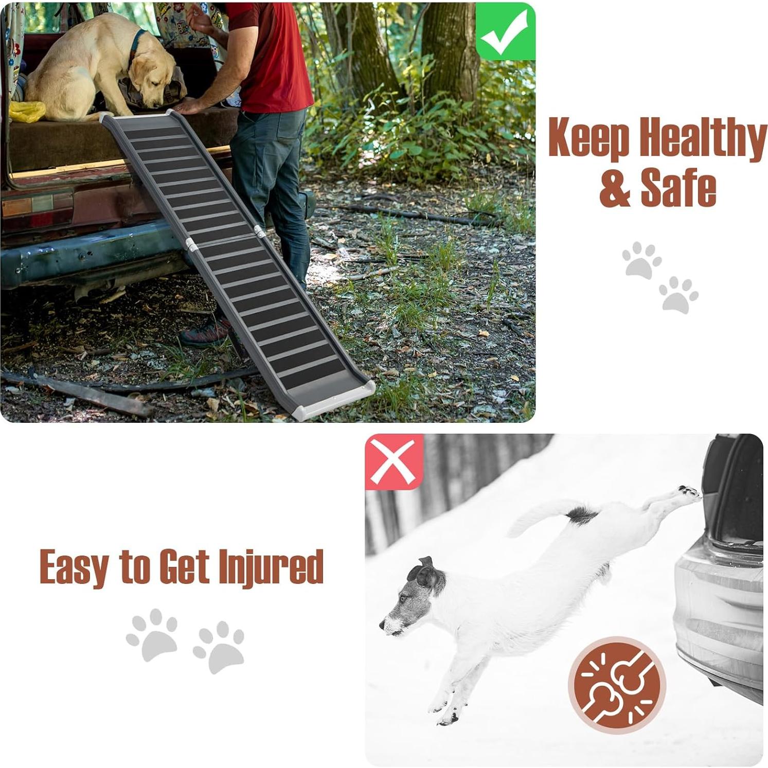 Rampa Plegable para Perros Goplus 160 cm Antideslizante 120 kg
