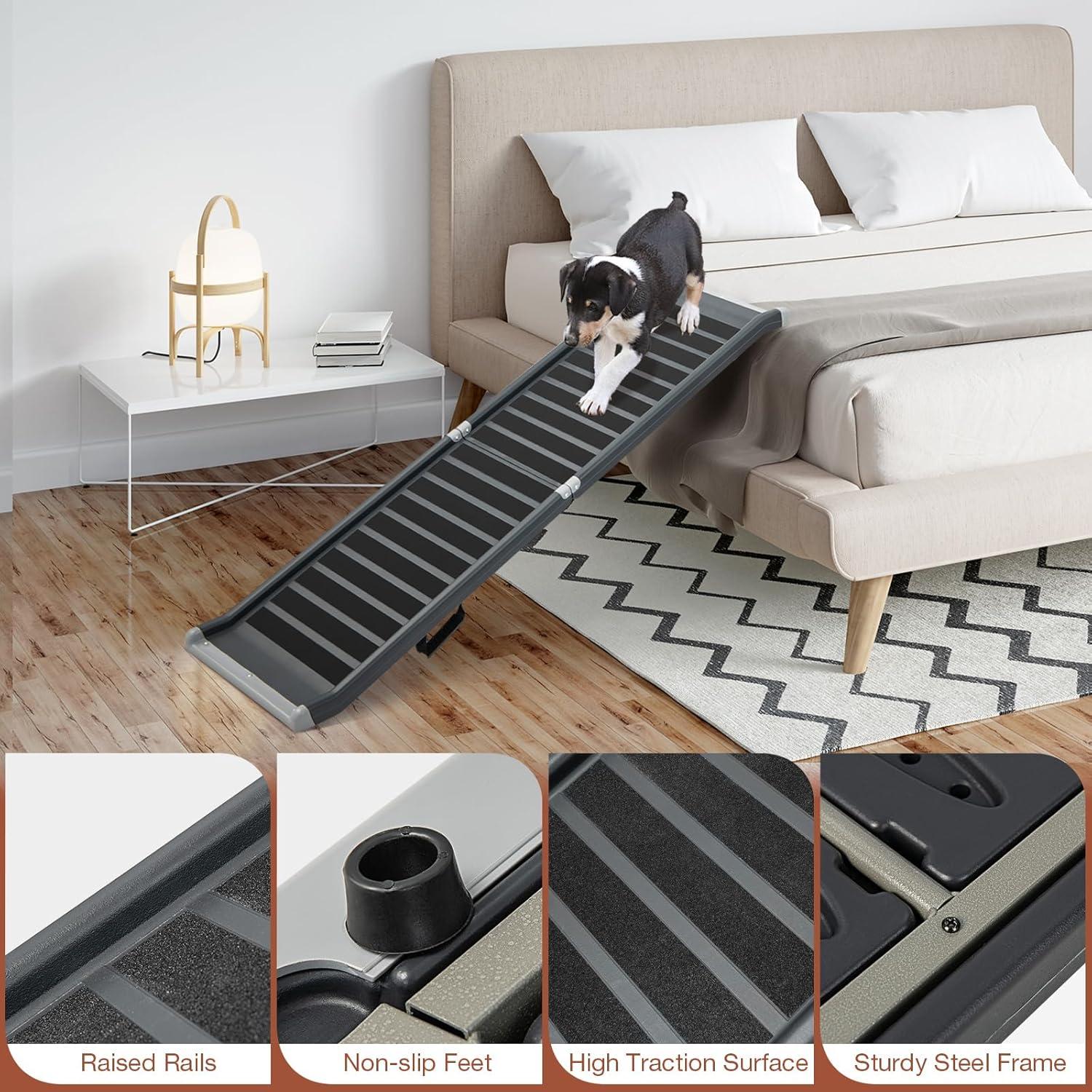 Rampa Plegable para Perros Goplus 160 cm Antideslizante 120 kg