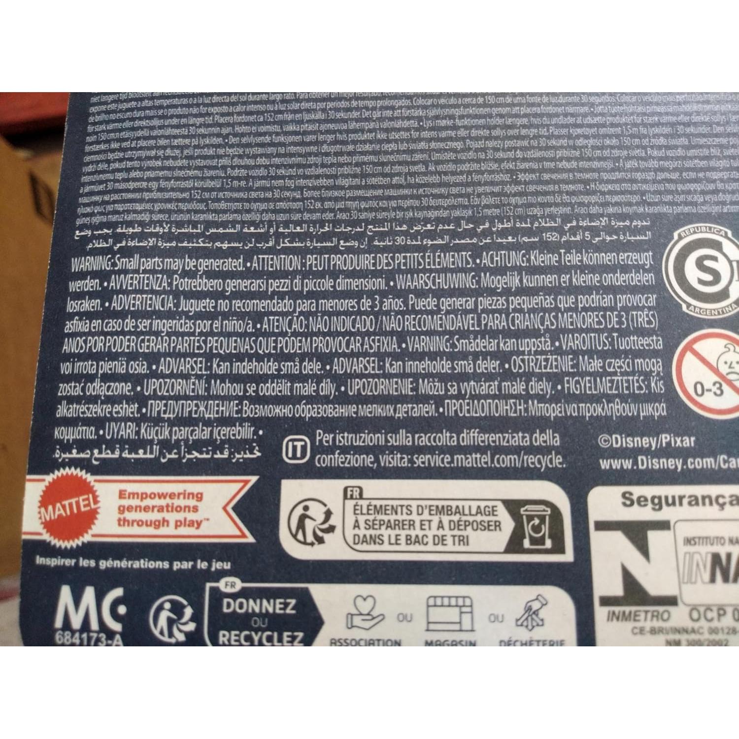 Vehículo de Juguete Jackson Storm Glow Racer Mattel 5x15x22cm