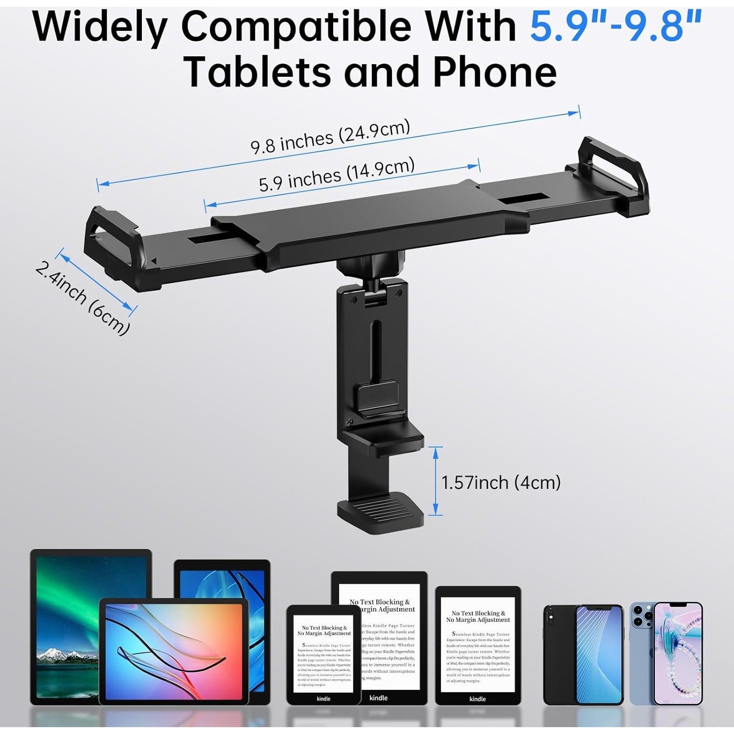 Soporte para Tableta de Avión Vizzicool Ajustable 360°