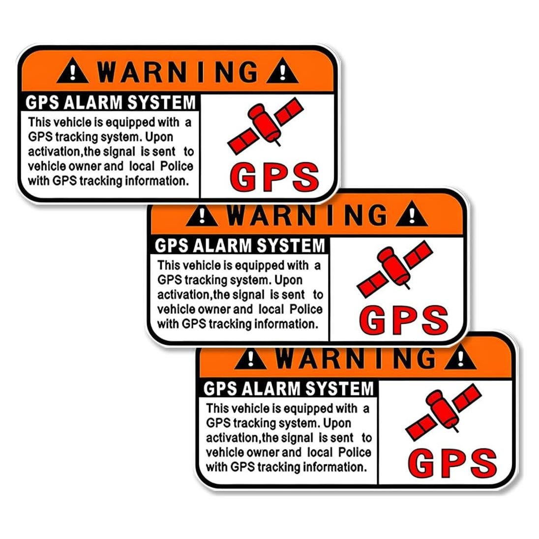 Calcomanías de Advertencia para Autos Osilly 3 Piezas Naranja