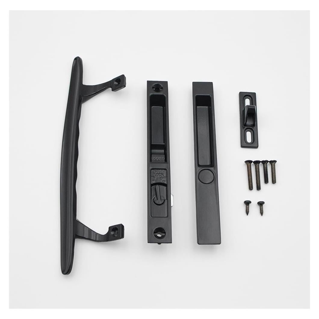 Juego de Manija de Cerradura para Puerta Deslizante Marrón