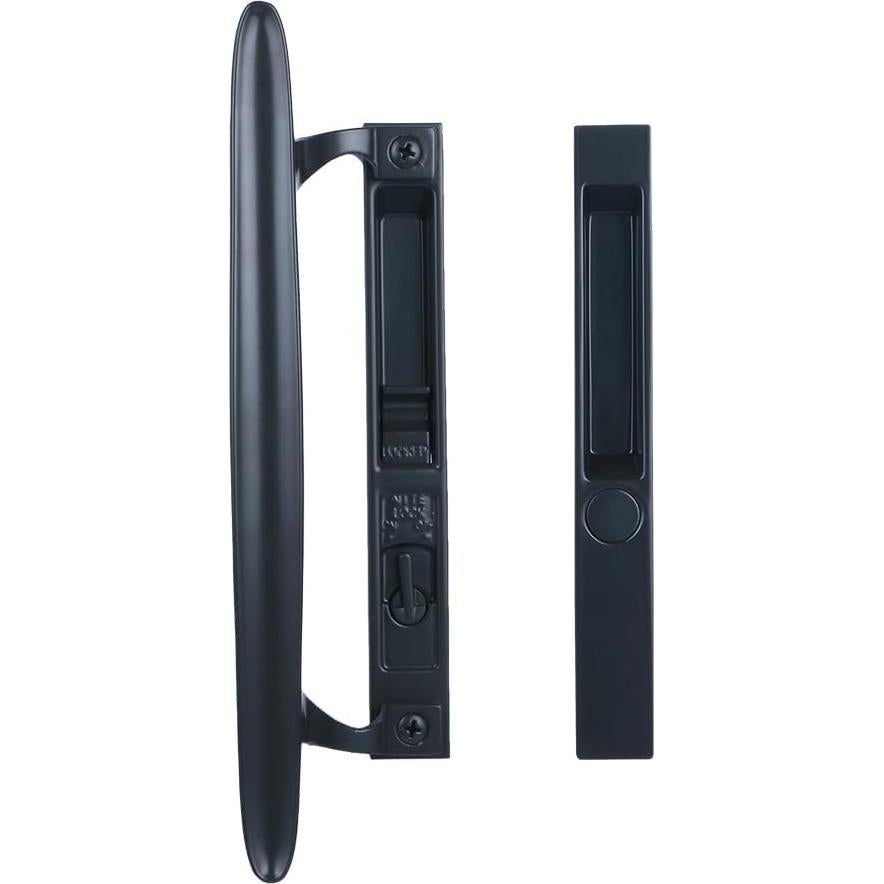 Juego de Manija de Cerradura para Puerta Deslizante Marrón